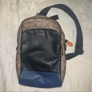 Coach Men's Signature Canvas Messenger Bag